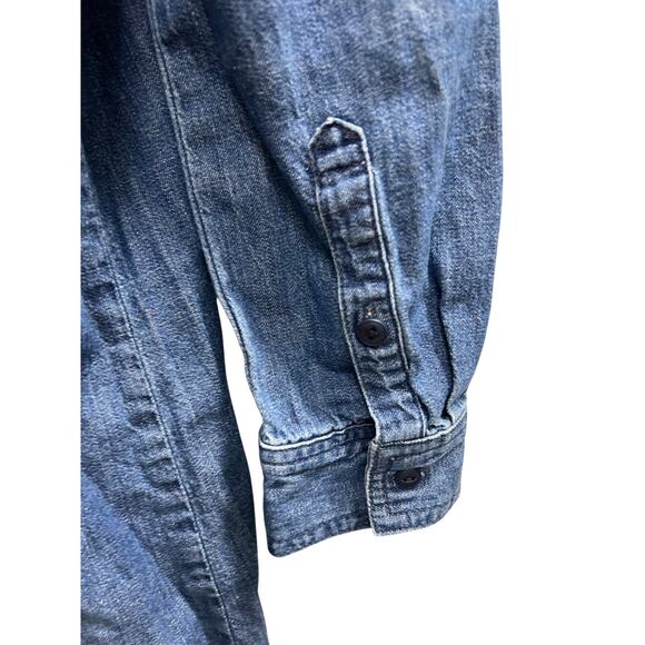 Madewell denim Blue Jean puff-sleeve shirtdress SZ XS - Picture 6 of 6